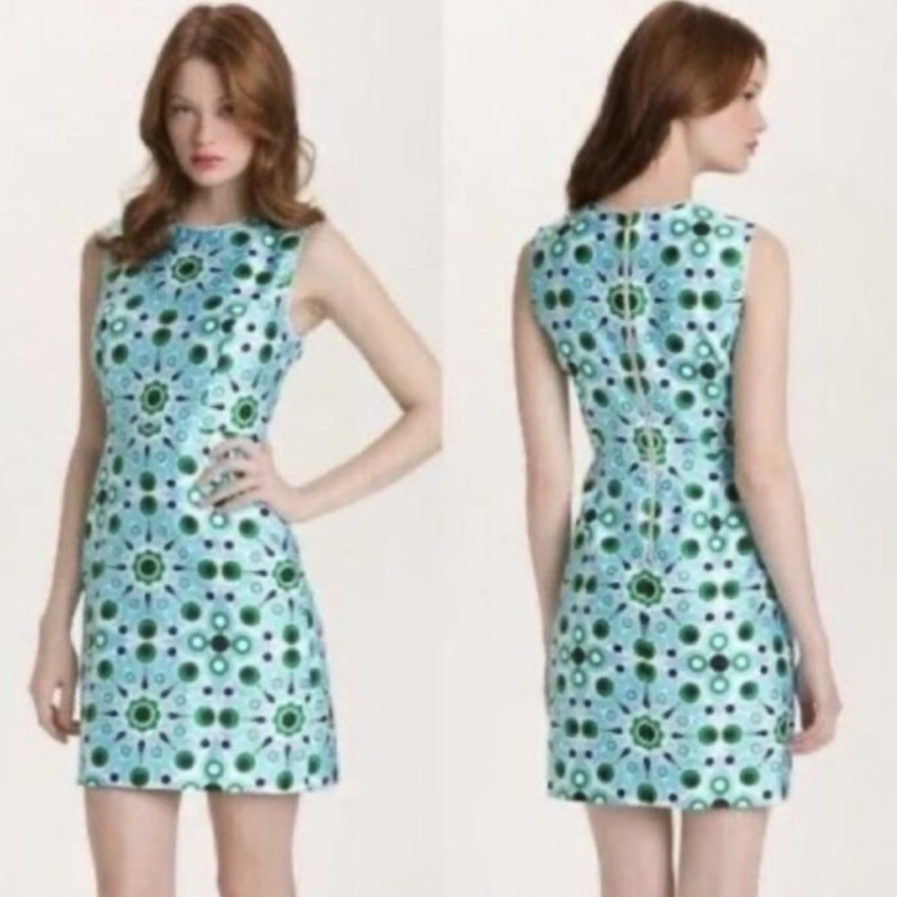 KATE SPADE SLEEVELESS MULTI COLOR SILK DRESS